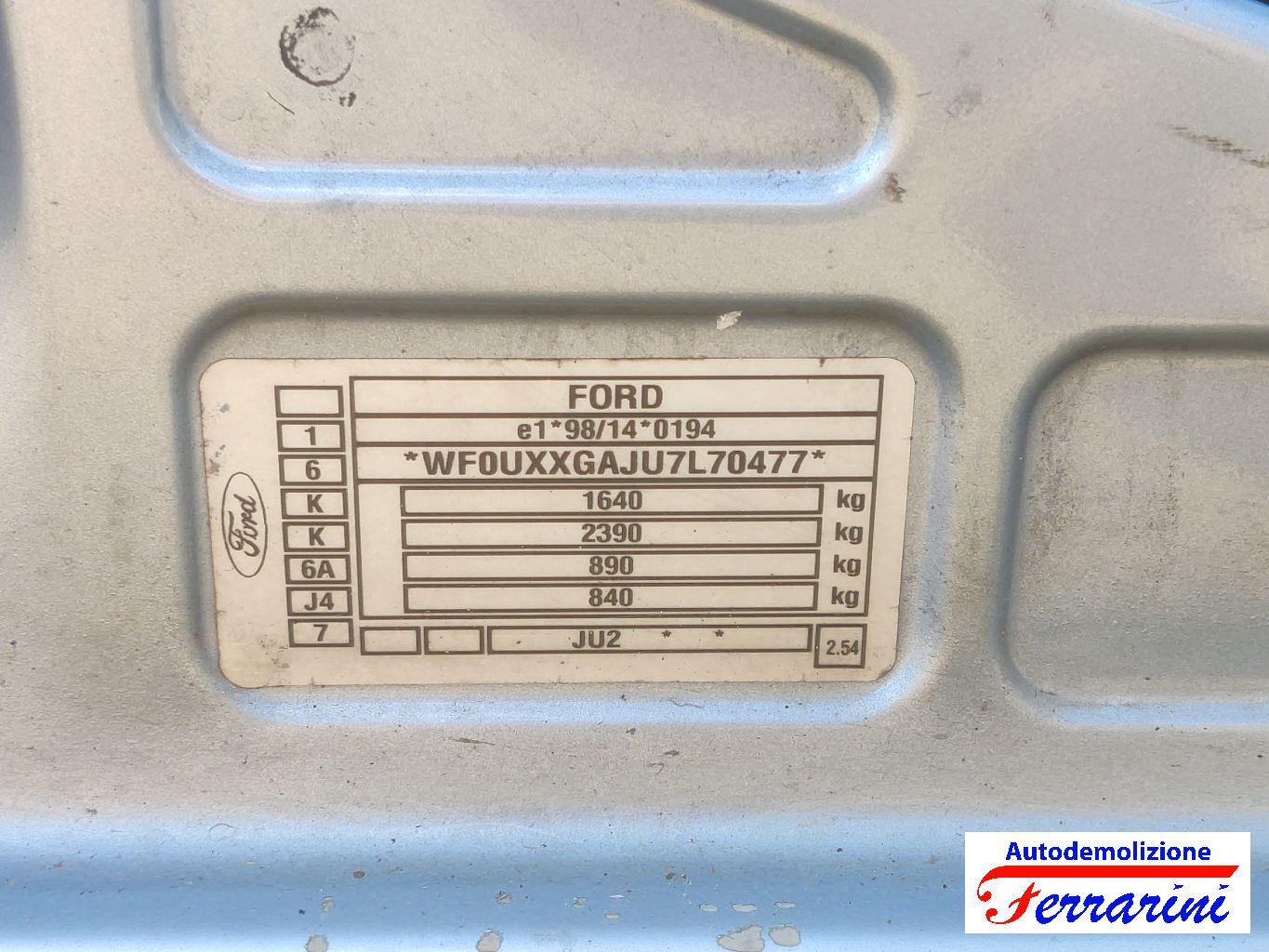 Ford Fusion JU 1.4 TDCI 68CV 2002-2012