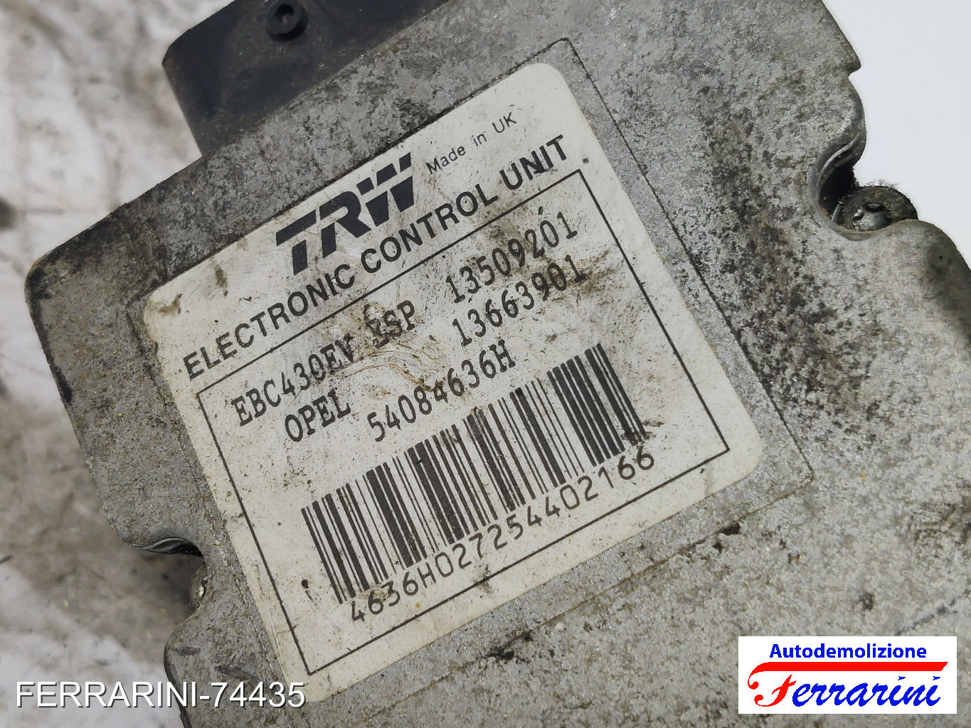Centralina Pompa Abs OPEL VECTRA C SW Z02 2.0 DTI 2003-2005 09191497, 13509201