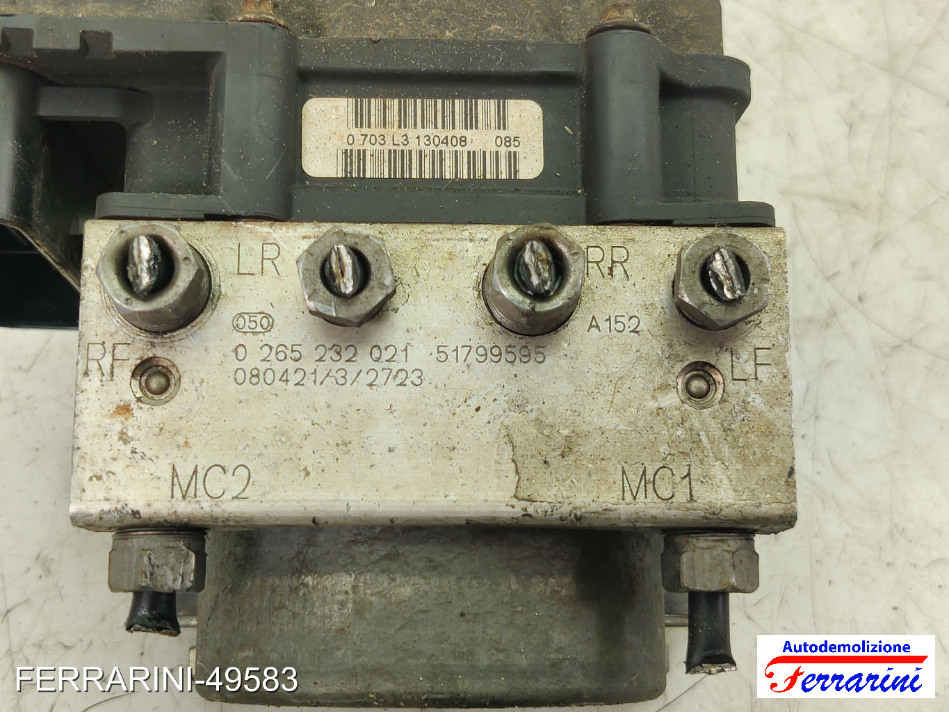 Centralina Pompa Abs FIAT PANDA 169 1.2 2003-2012 0265800673, 51799595