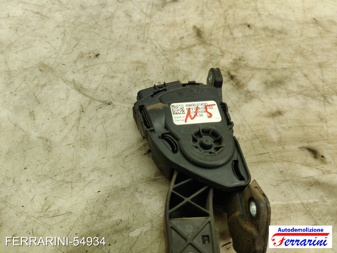 Pedale Acceleratore OPEL AGILA B H08 1.0 2008-2011 6PV00907403, 4940051K50