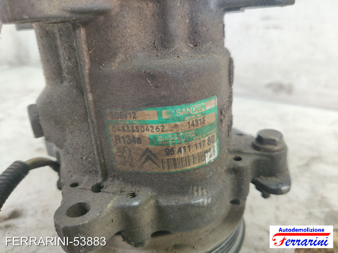 Compressore Clima CITROEN SAXO S0, S1 1.5 D 1996-2001 9641111780, SD6V121431F