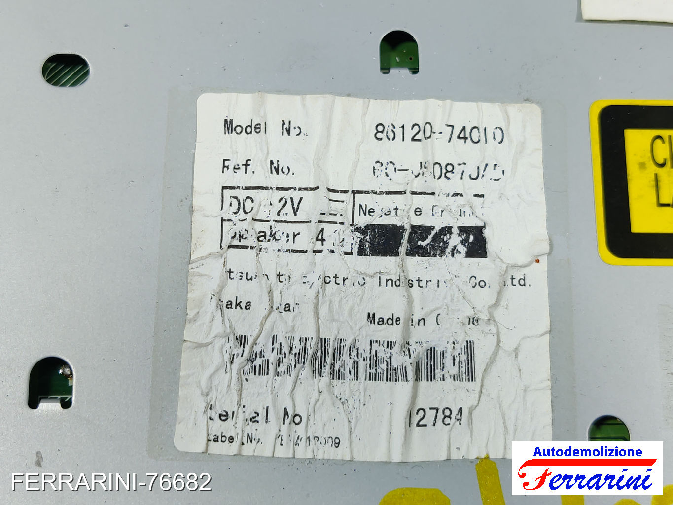 Stereo Radio TOYOTA IQ J1 2009-2015