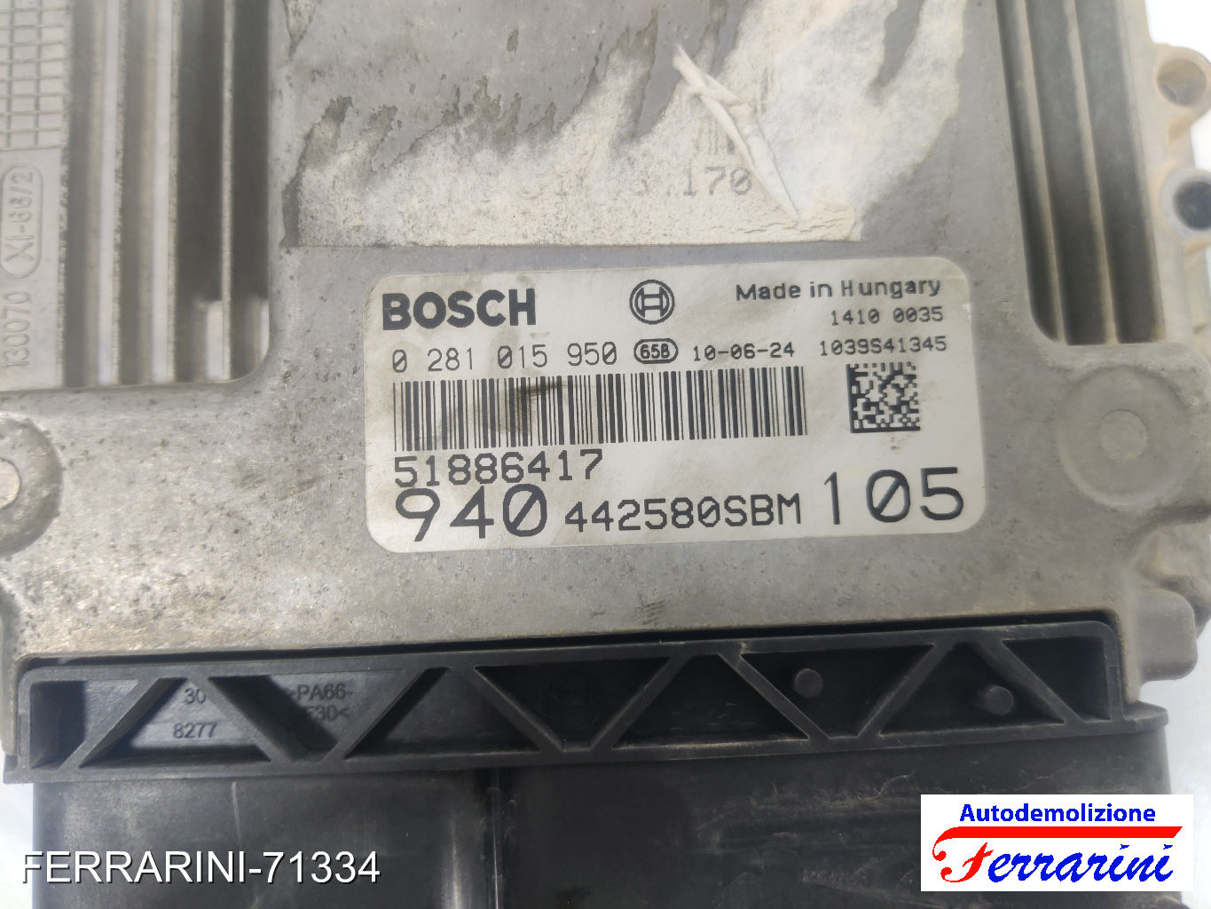 Centralina Motore ALFA ROMEO GIULIETTA 940 1.6 JTDM 2010-2016 51886417, 14100035