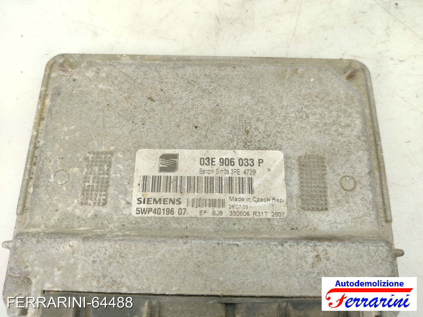 Centralina Motore SEAT IBIZA 3 6L1 1.2 2002-2006 03E906033P, 5WP40196, 330606 6