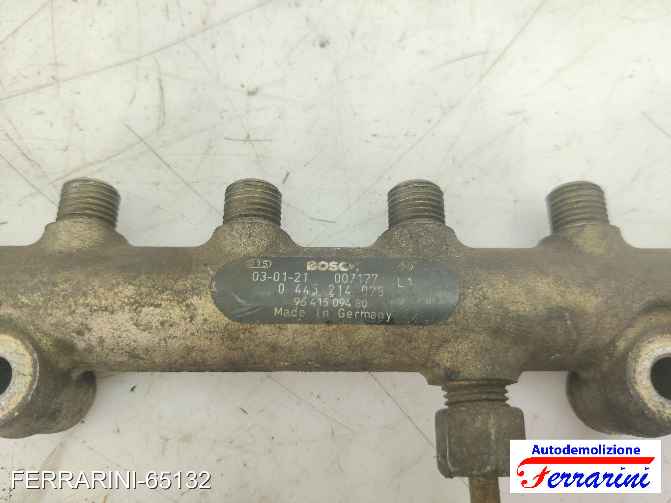 Flauto Iniettori CITROEN C3 1 FC, FN 1.4 HDI 2002-2009 9641509480, 0445214028 8