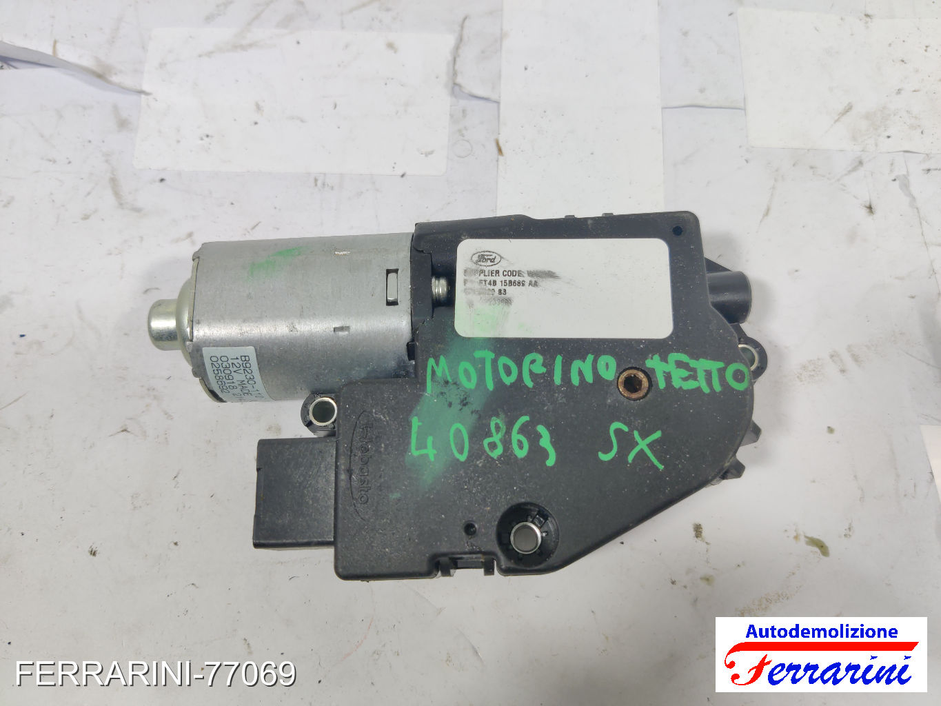 Motorino tetto apribile FORD EDGE 2015-2018 FT4B15B689AA, 0258692, 2223873A