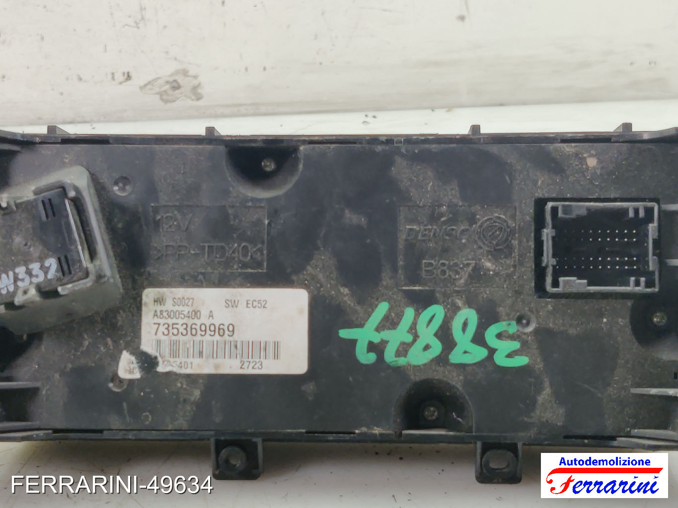 Tastiera Clima LANCIA YPSILON 843 2003-2011 anteriore, frontale 735369969