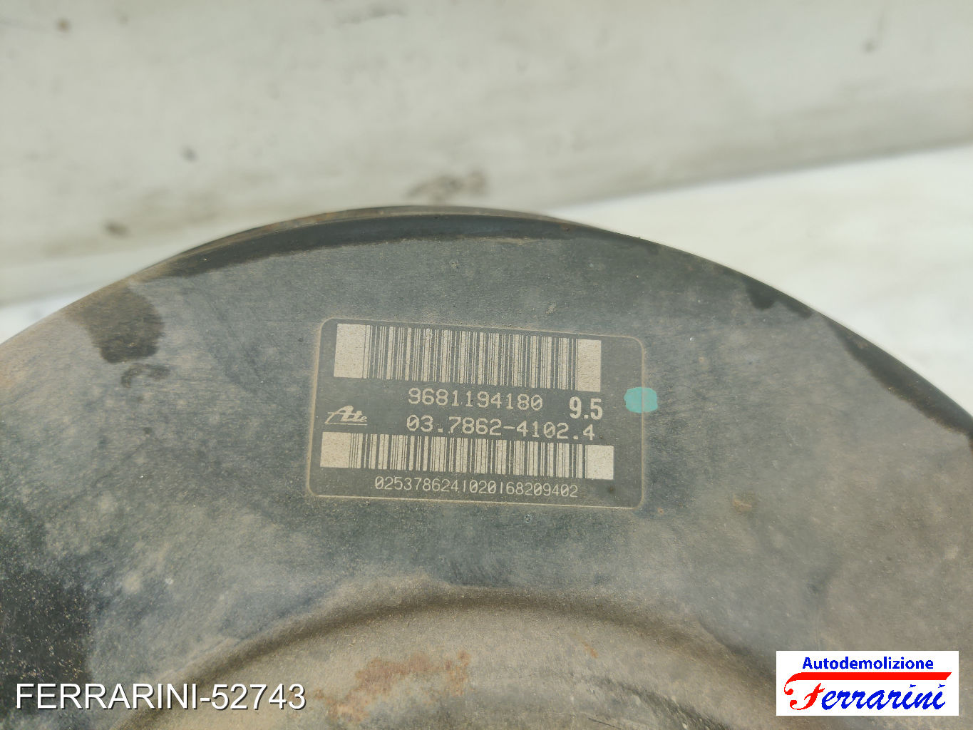 Servofreno CITROEN C4 PICASSO 1 UD 2.0 HDI 138 2006-2013 03786241024, 9681194180
