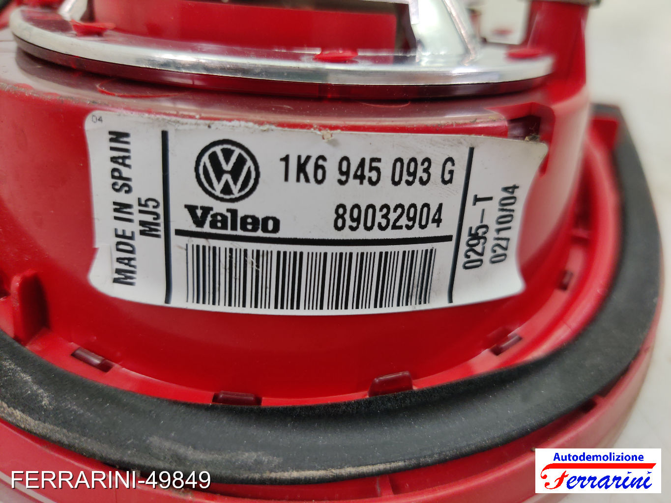 Fanalino Stop Posteriore VW GOLF 5 1K1 2003-2008 sinistro, sx 1K6945093G