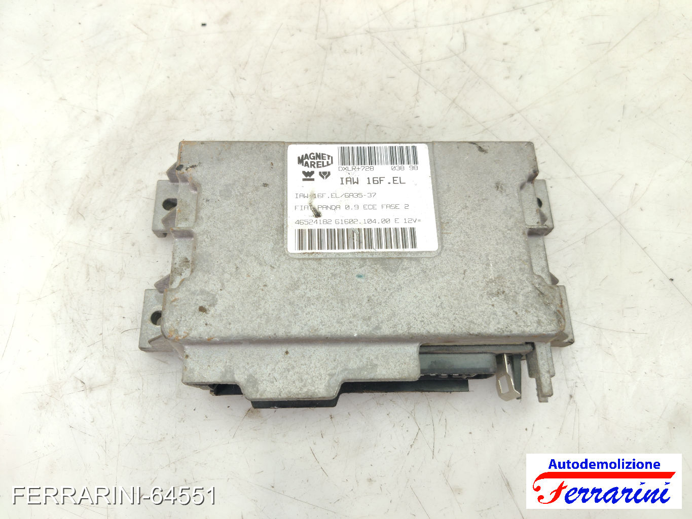 Centralina Motore FIAT PANDA 141 900 1992-1996 46524182, 26160210400, 6A3537