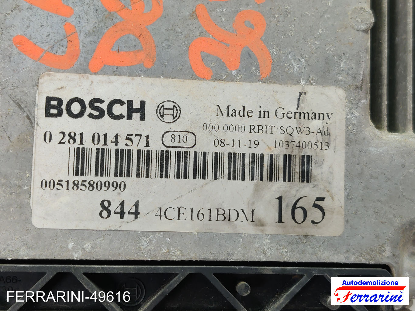 Kit Accensione LANCIA DELTA 3 844 2.0 D MULTIJET 2008-2014 0281014571, 406626