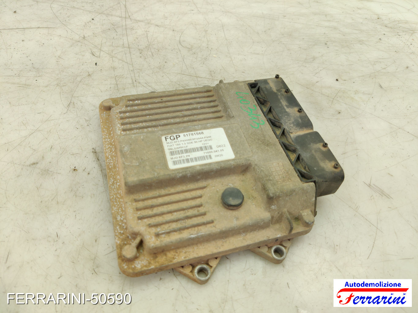 Centralina Motore FIAT GRANDE PUNTO 199 1.3 D MULTIJET 2005-2010 MJD6F3P4 6