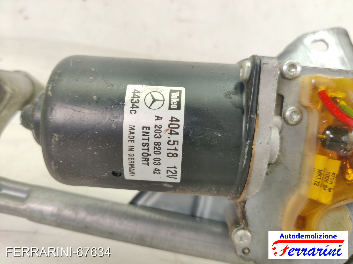 Spazzacqua Motorino Tergicristallo MERCEDES CLASSE C W203 2000-2007 anteriore 10