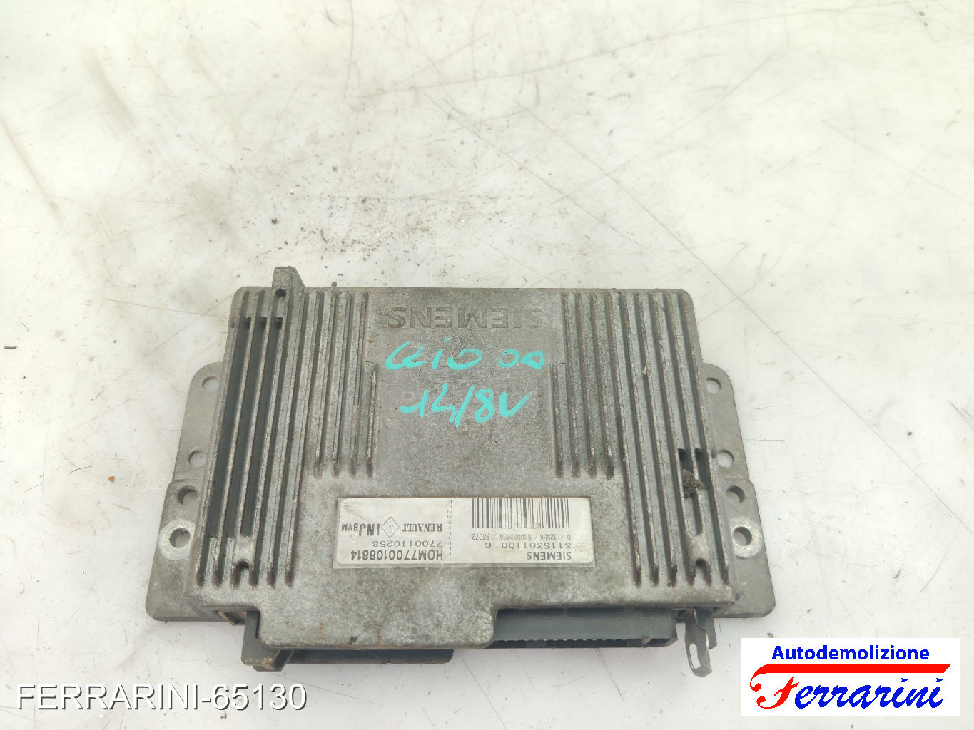 Centralina Motore RENAULT CLIO 2 BB, CB 1.4 1998-2005 7700110258, 7700108814