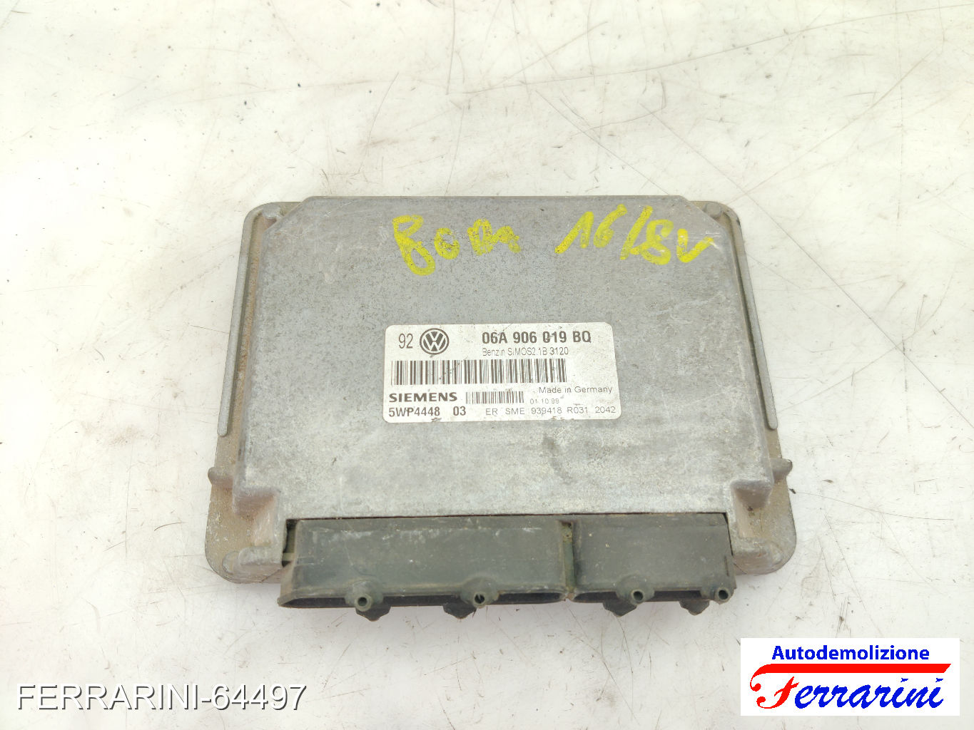Centralina Motore VW GOLF 4 1J1 1.6 1997-2004 06A906019BQ, 06A906019AK, E939418R