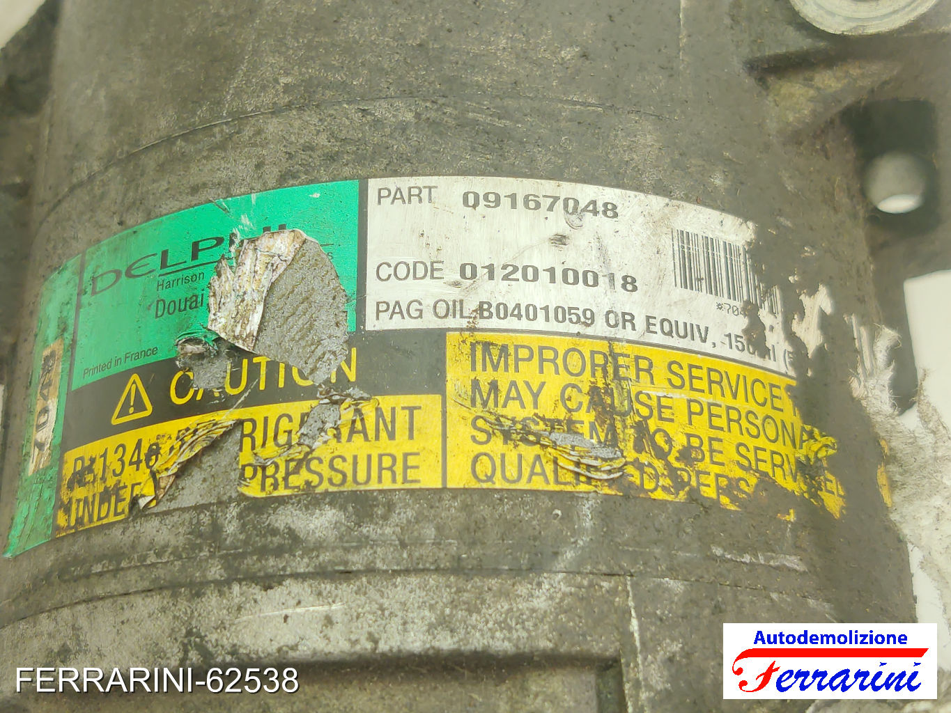 Compressore Clima OPEL CORSA C X01 1.0 2000-2003 09167048, 1854100, 012010018