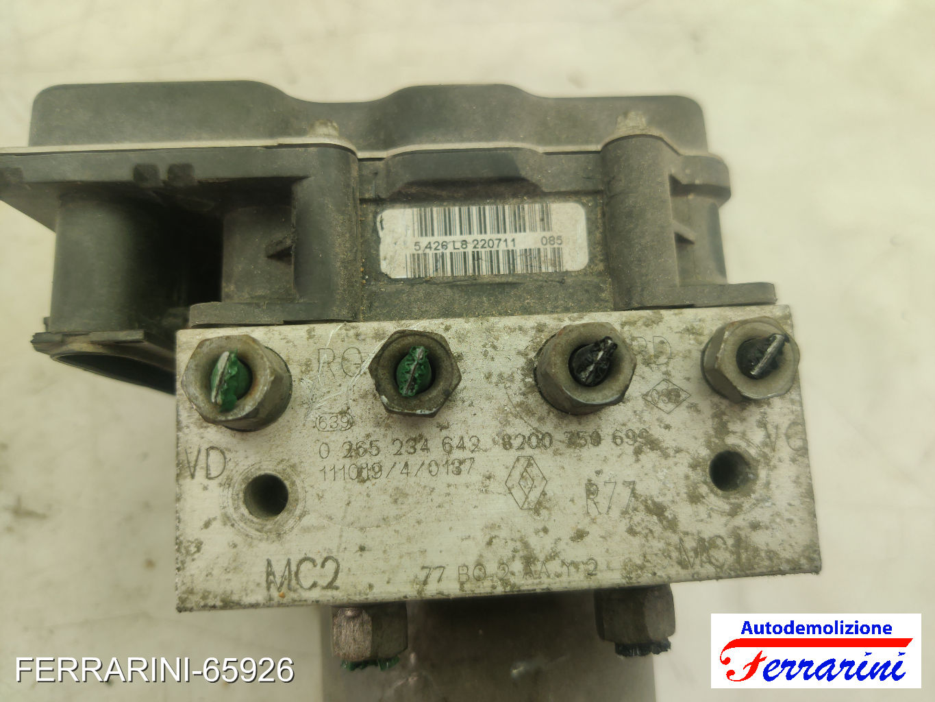 Centralina Pompa Abs RENAULT MODUS F/JP0 1.5 DCI 90 2010-2023 8200750699