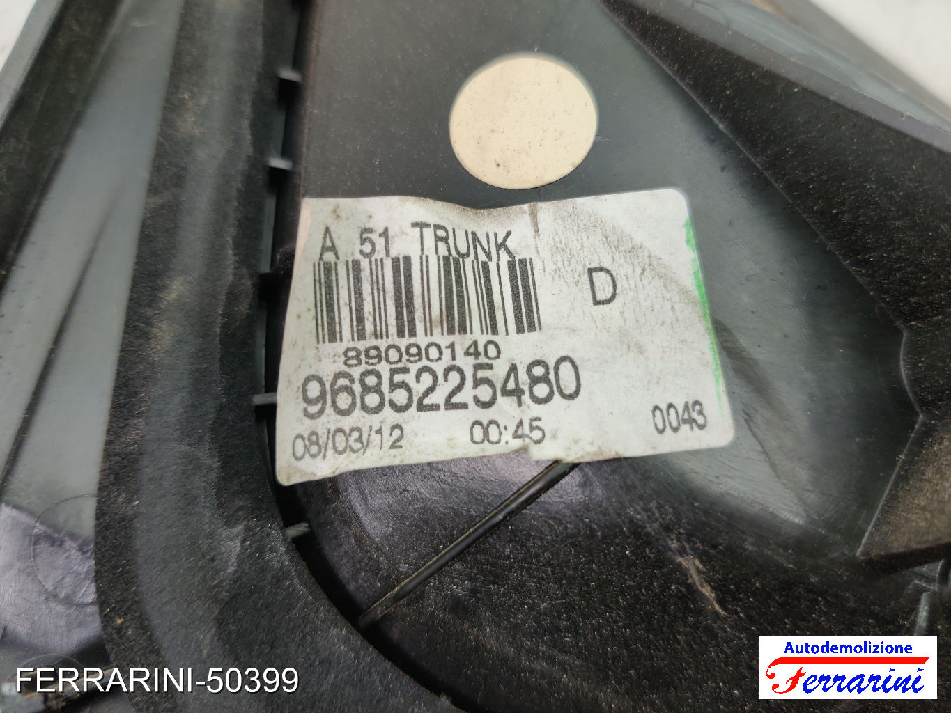 Fanalino Stop Posteriore CITROEN C3 2 SC 2009-2023 destro, dx 9685225480, 6351JC