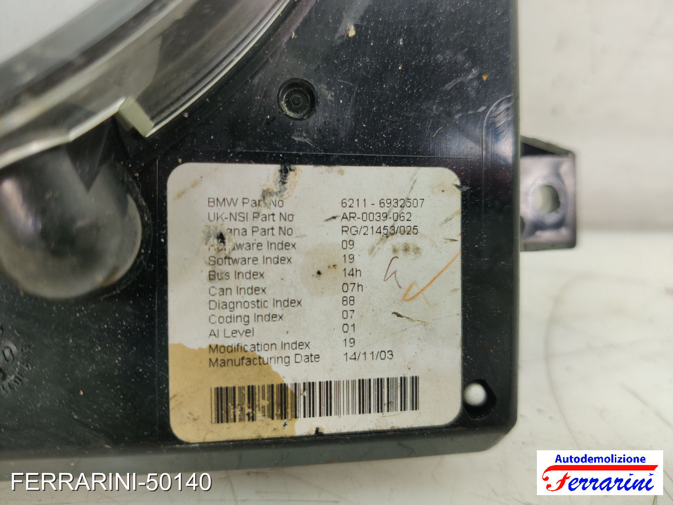 Quadro Contachilometri MINI - R50, R53 COOPER 2001-2006 62116932507, AR0039062 7