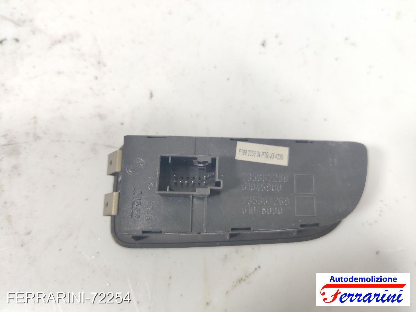 Interruttore altezza Fari Fendinebbia FIAT GRANDE PUNTO 199 2005-2013 735367268 7