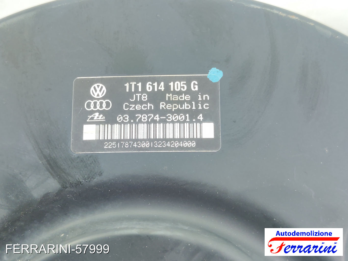 Servofreno VW TOURAN 1T1, 1T2 2.0 TDI 16V 2003-2010 1T1614105G, 1105B