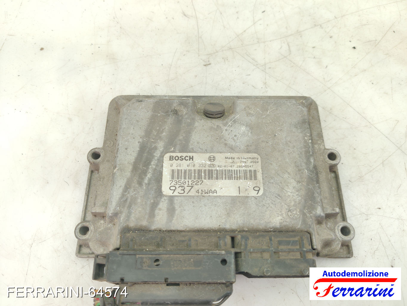 Centralina Motore ALFA ROMEO 147 937 1.9 JTD 2001-2010 73501227, 55185365