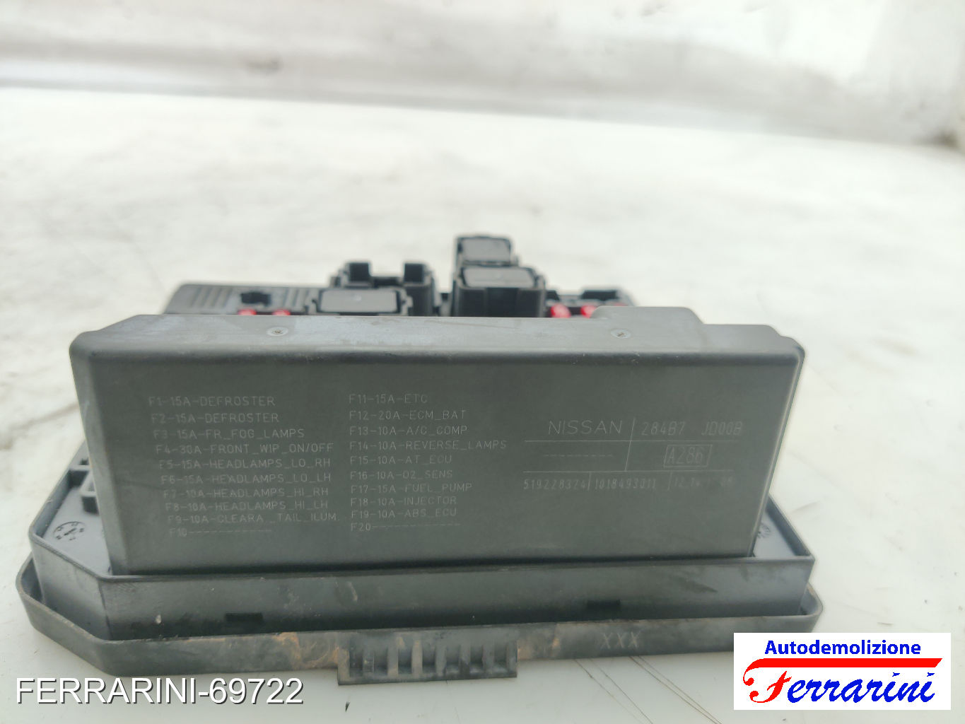 Fusibiliera Scatola Fusibili Body Computer NISSAN QASHQAI 1 J10, JJ10E, NJ10