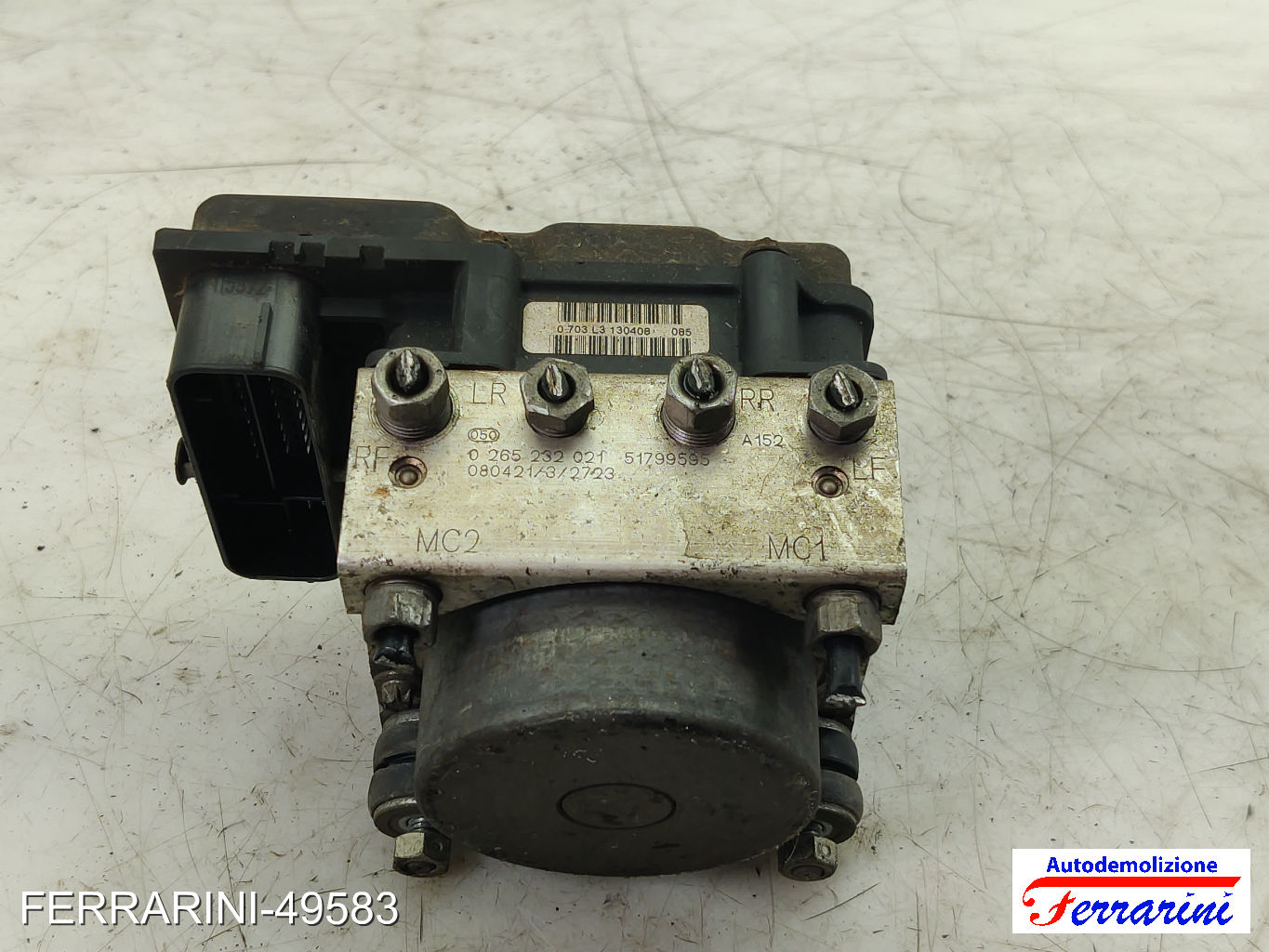 Centralina Pompa Abs FIAT PANDA 169 1.2 2003-2012 0265800673, 51799595