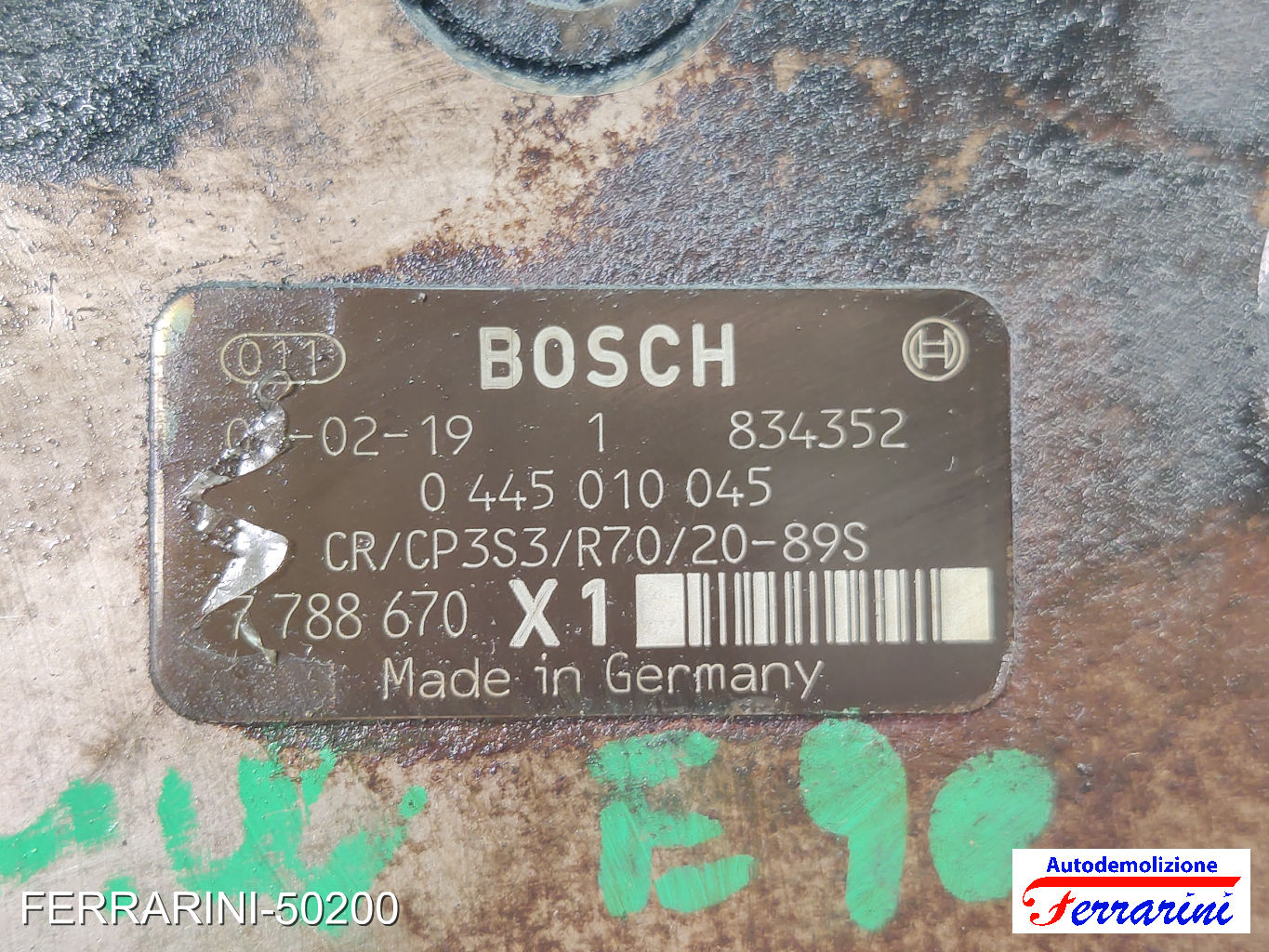 Pompa Alta Pressione Iniezione BMW 3 TOURING E91 320D 2005-2012 0445010045 7