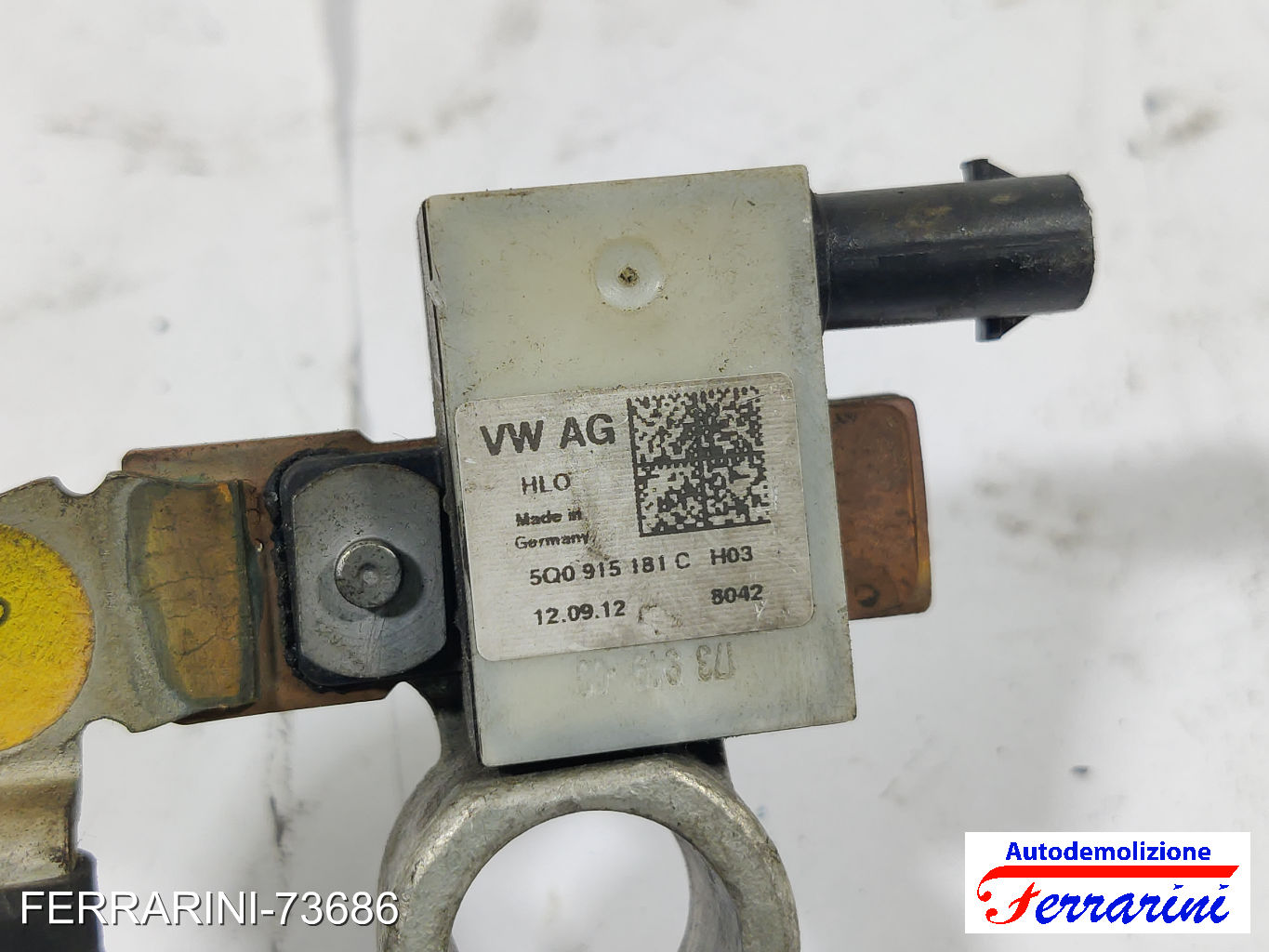 sensore IBS cavo massa negativo batteria VW GOLF 7 5G1, BE1, BE2, BQ1 2.0 TDI