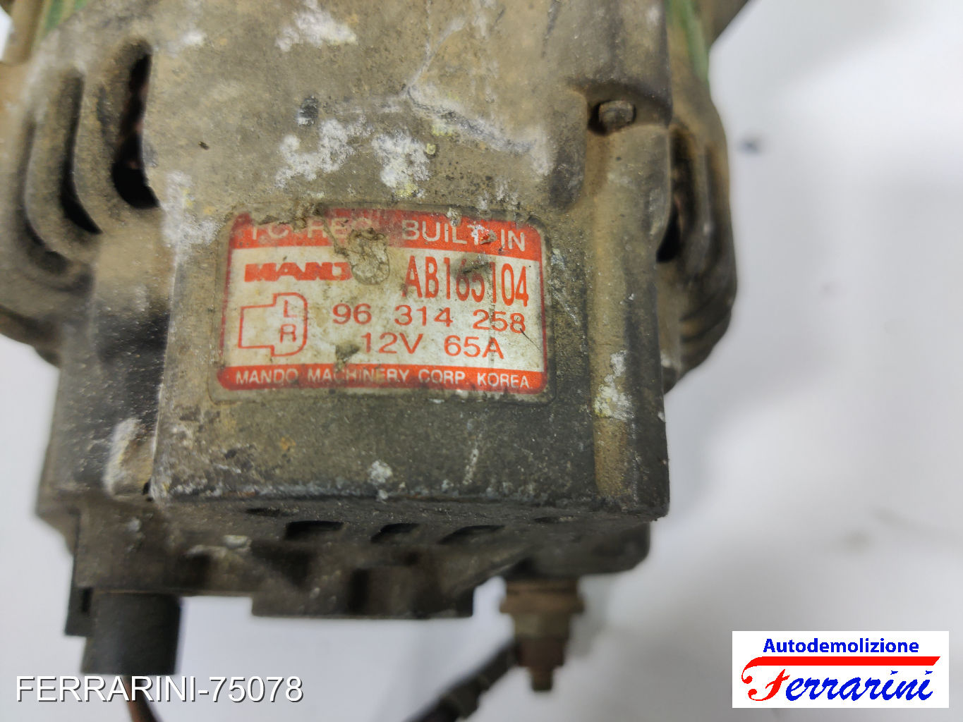 Alternatore DAEWOO MATIZ M100, M150 0.8 1998-2002 96314258, AB165104