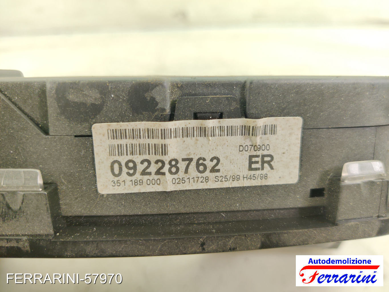 Quadro Contachilometri OPEL ZAFIRA A T98 1.8 16V 2000-2005 09228762, D070900