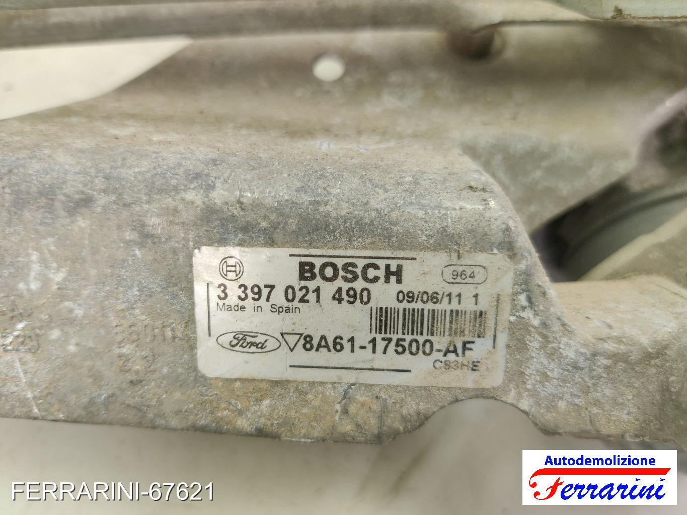 Spazzacqua Motorino Tergicristallo FORD FIESTA 6 CB1, CCN 2008-2012 anteriore 8