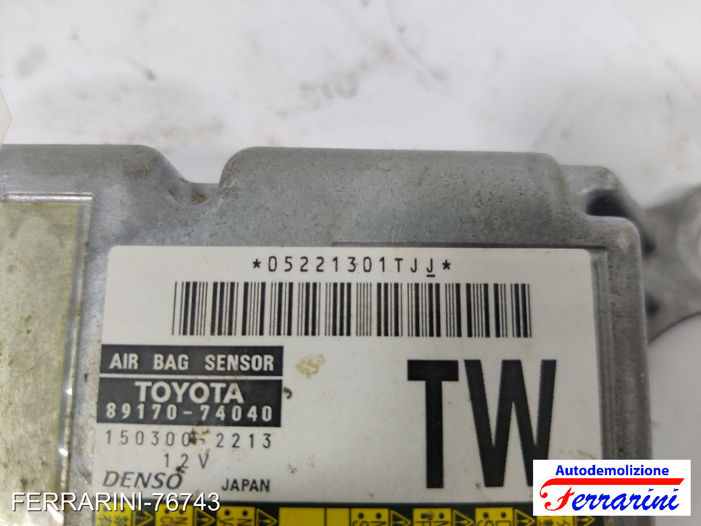 Centralina Airbag TOYOTA IQ J1 2009-2015 8917074040, 05221301, 1503002213 5
