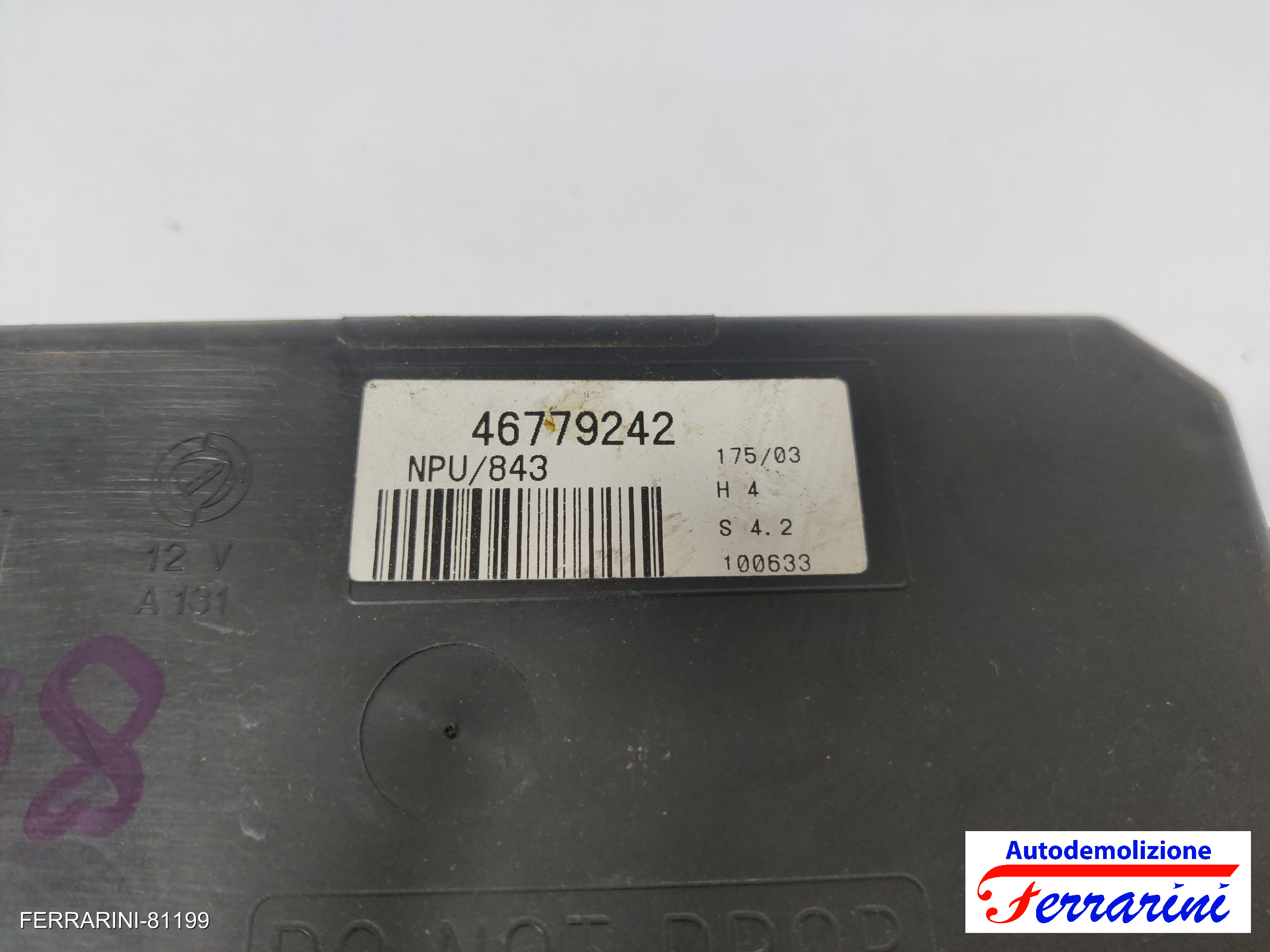 Centralina Porta Sportello LANCIA YPSILON 843 2003-2011 sinistra, sx, frontale