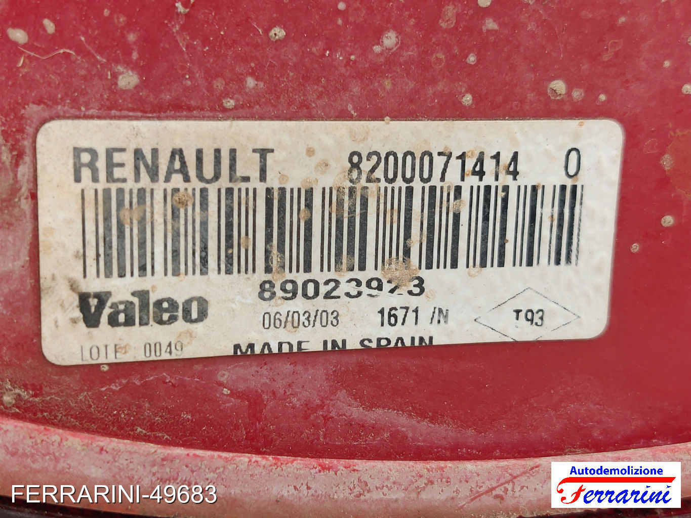 Fanalino Stop Posteriore RENAULT CLIO 2 BB, CB 1998-2010 destro, dx 8200071414