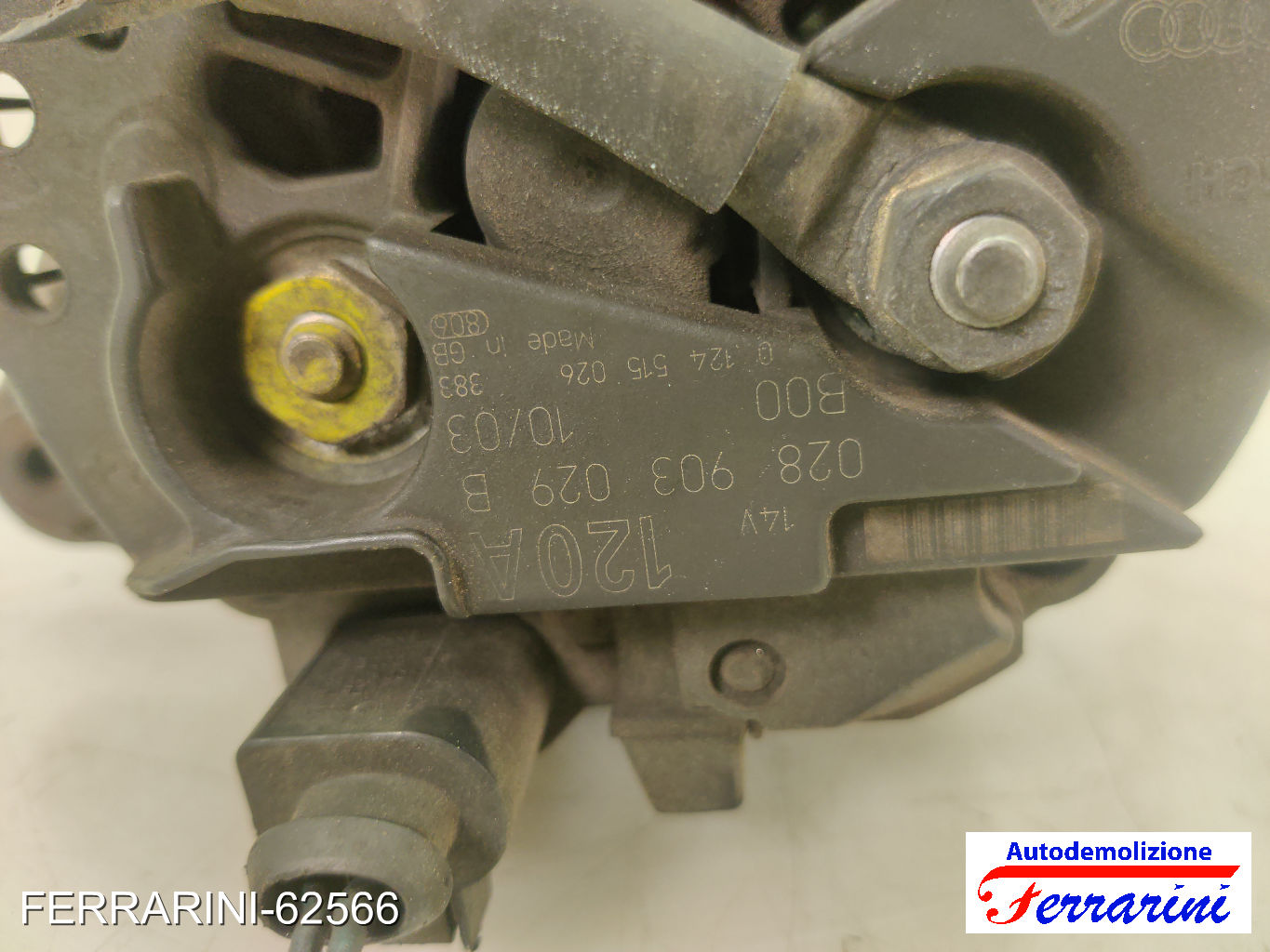 Alternatore SEAT TOLEDO 2 1M2 1.9 TDI 1998-2004 028903029B, 0124515026 7