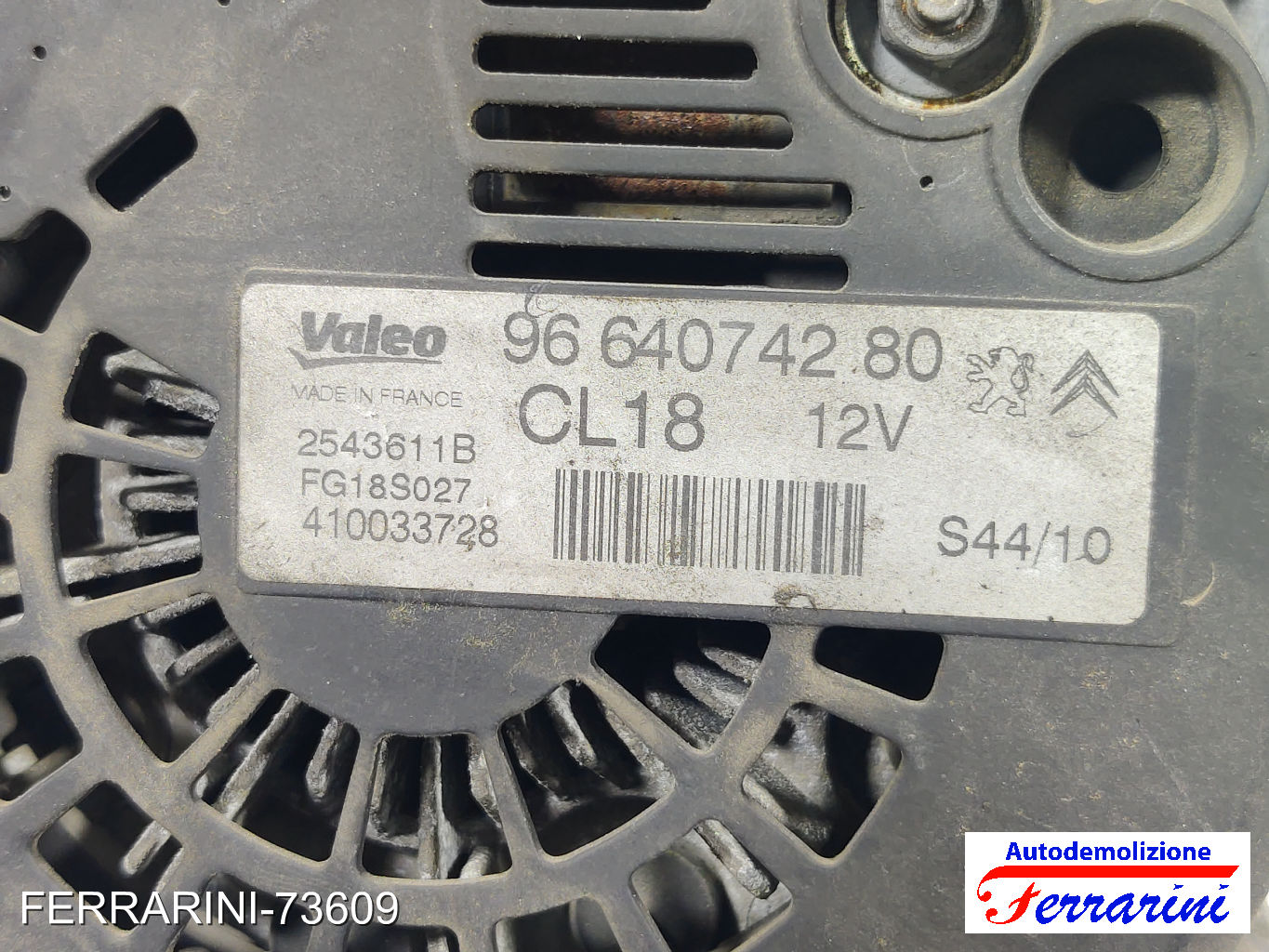 Alternatore CITROEN C4 GRAND PICASSO 1 UA 2.0 HDI 165 2010-2013 9664074280