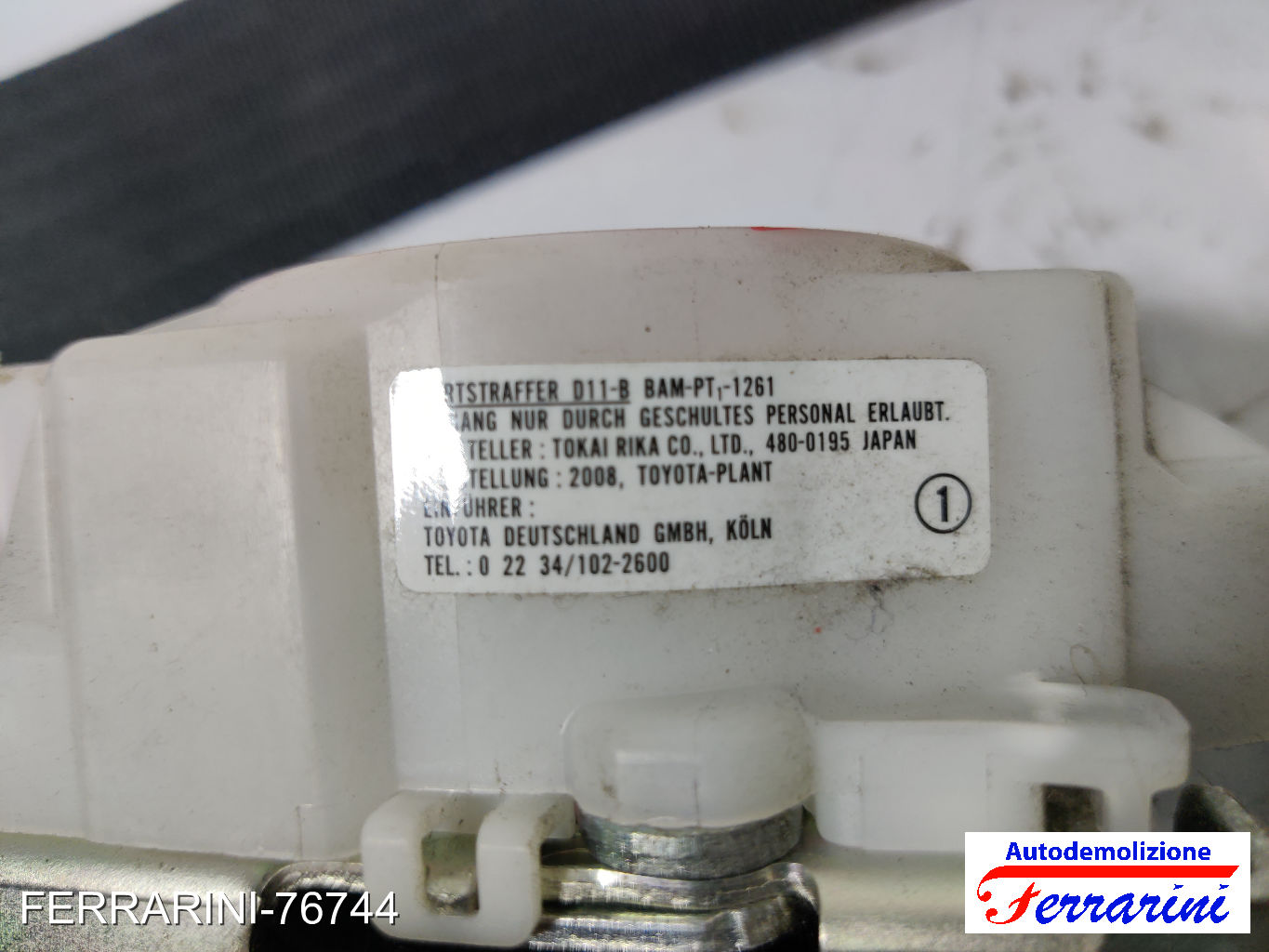 Cintura Di Sicurezza TOYOTA IQ J1 2009-2015 destra, dx, frontale, anteriore 9