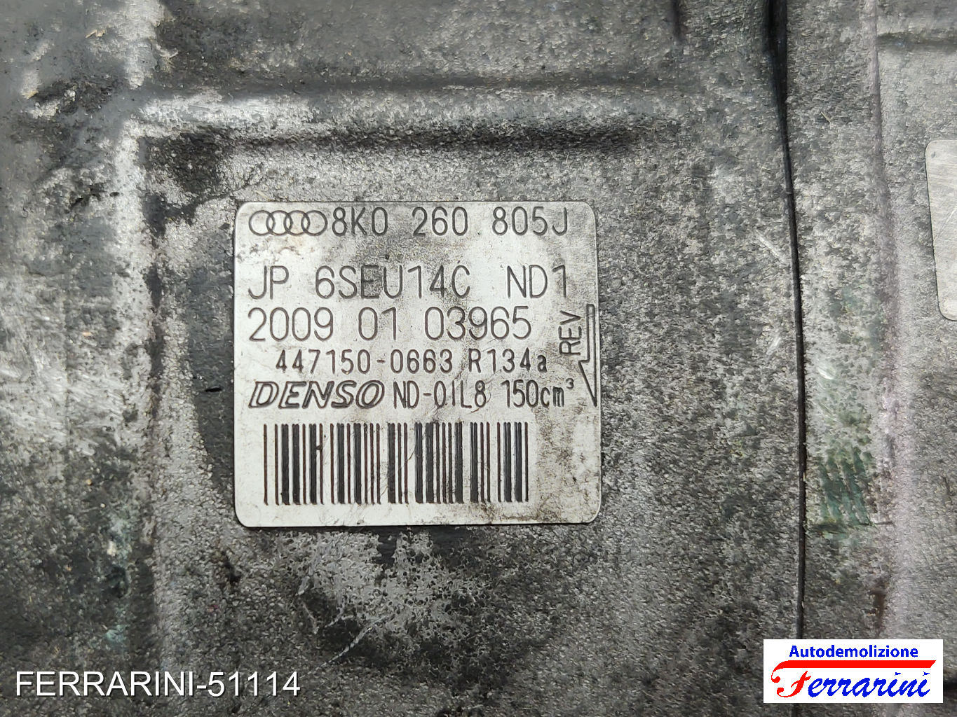 Compressore Clima AUDI A4 8K2 2.7 TDI 2007-2012 8K0260805J, 447150, 00663