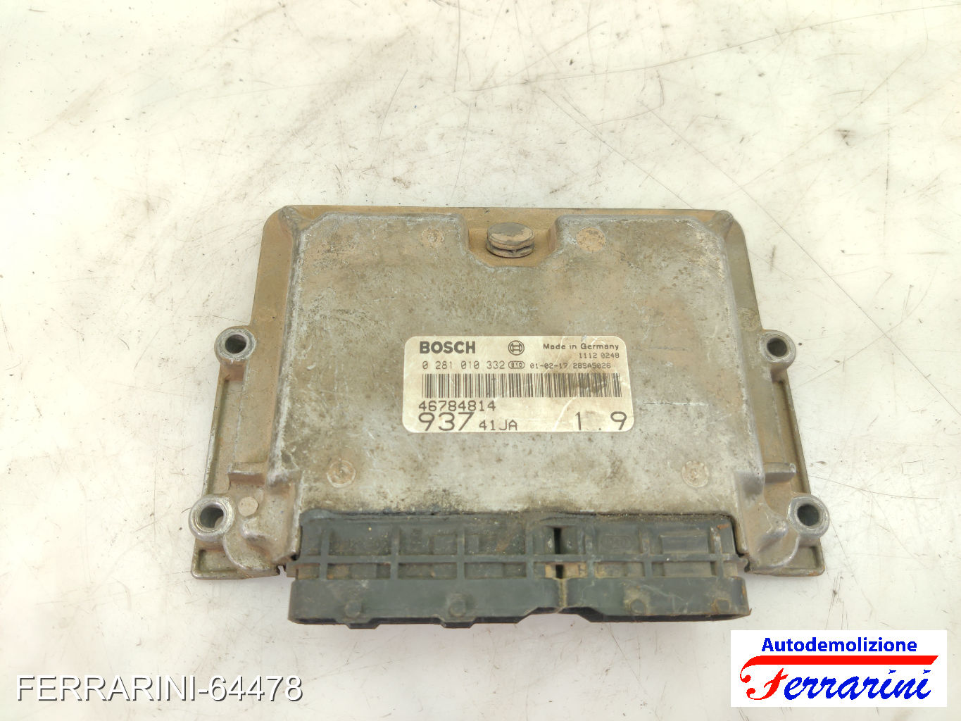 Centralina Motore ALFA ROMEO 147 937 1.9 JTD 2001-2010 46784814, 55185365
