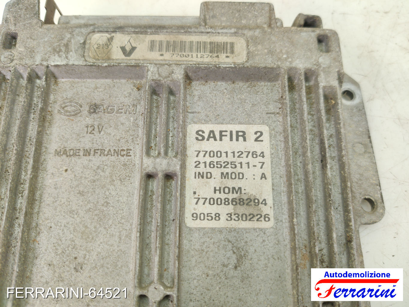 Centralina Motore RENAULT CLIO 2 BB, CB 1.6 1998-2005 7700112764, 7700868294 6