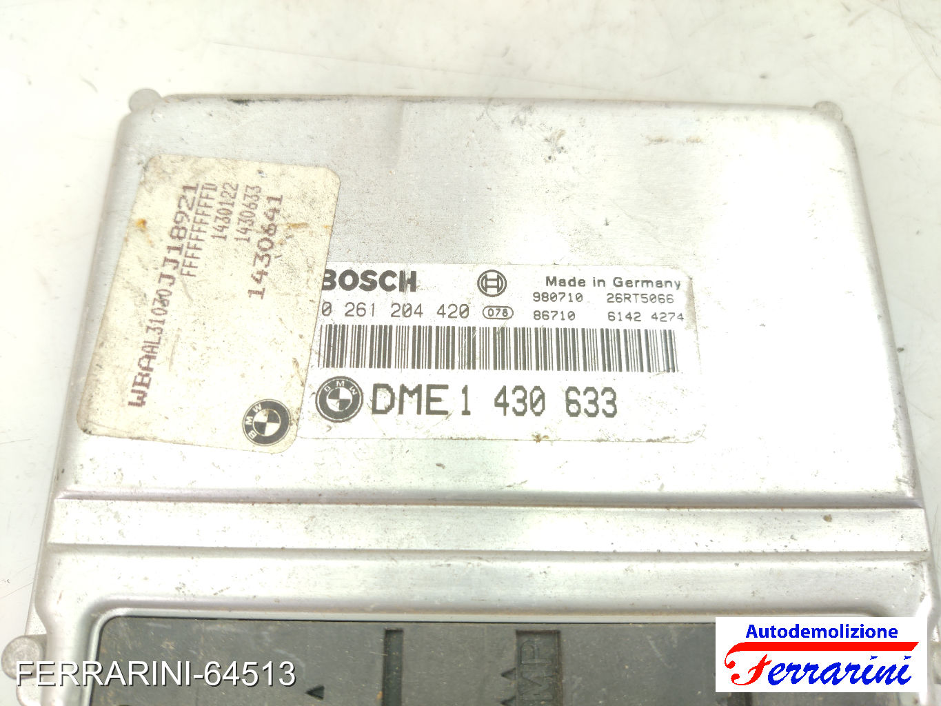 Centralina Motore BMW SERIE 3 E46 318I 1997-2001 12141430633, 0261204420