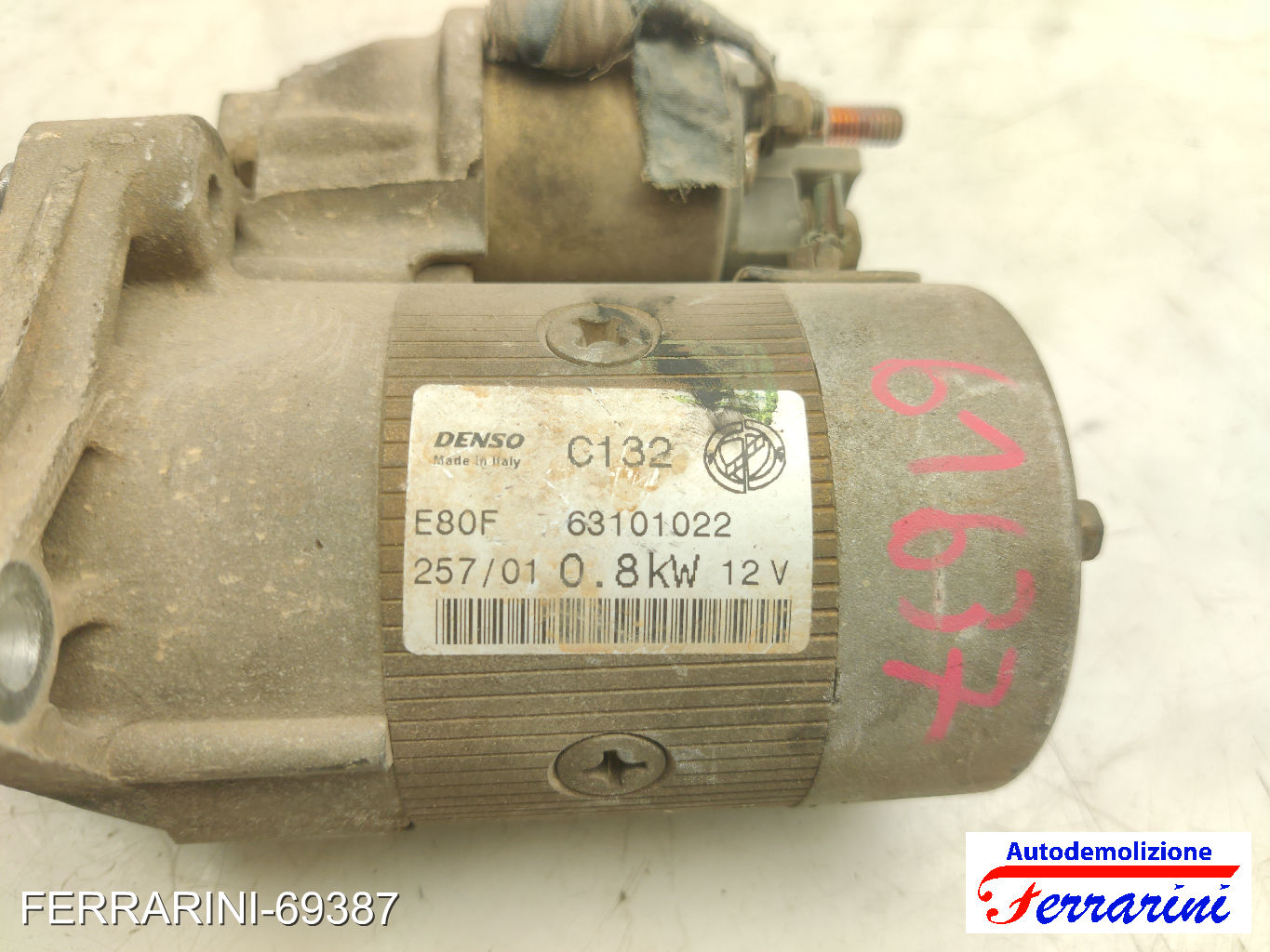 Motorino Avviamento FIAT SEICENTO 600 187 1.1 1998-2010 51890633, 63101022 10