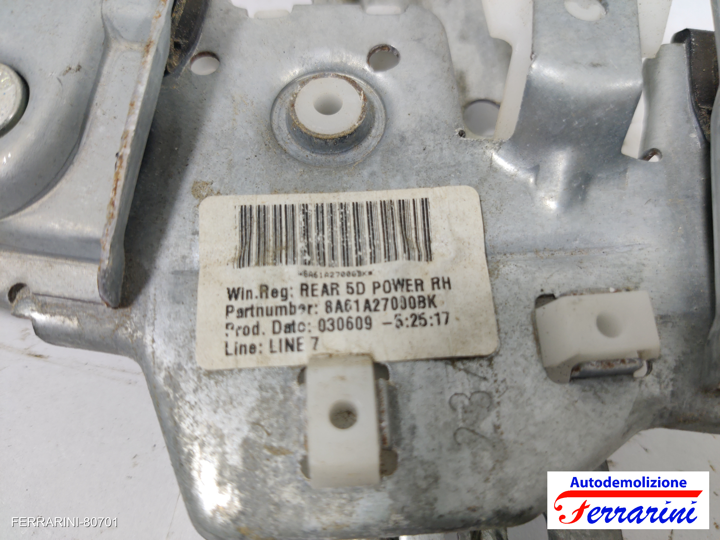 Alzavetro FORD FIESTA 6 CB1, CCN 2008-2012 destro, dx, posteriore, post