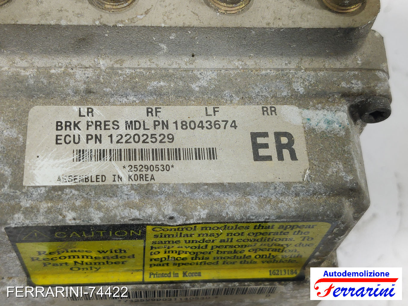 Centralina Pompa Abs DAEWOO KALOS KLAS 1.2 2003-2005 96534908, 18046958