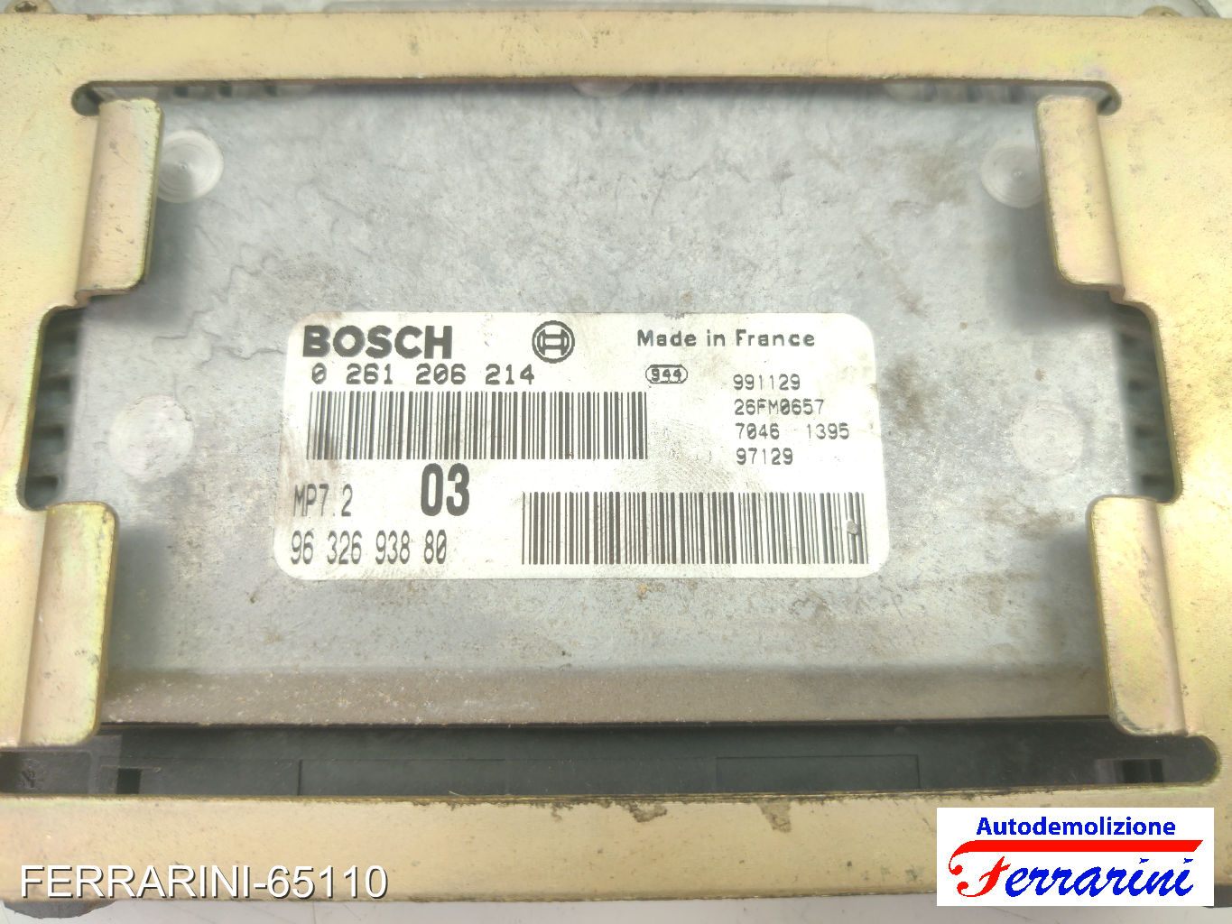 Centralina Motore CITROEN SAXO S0, S1 1.6 1996-2004 9632693880, 0261206214 7
