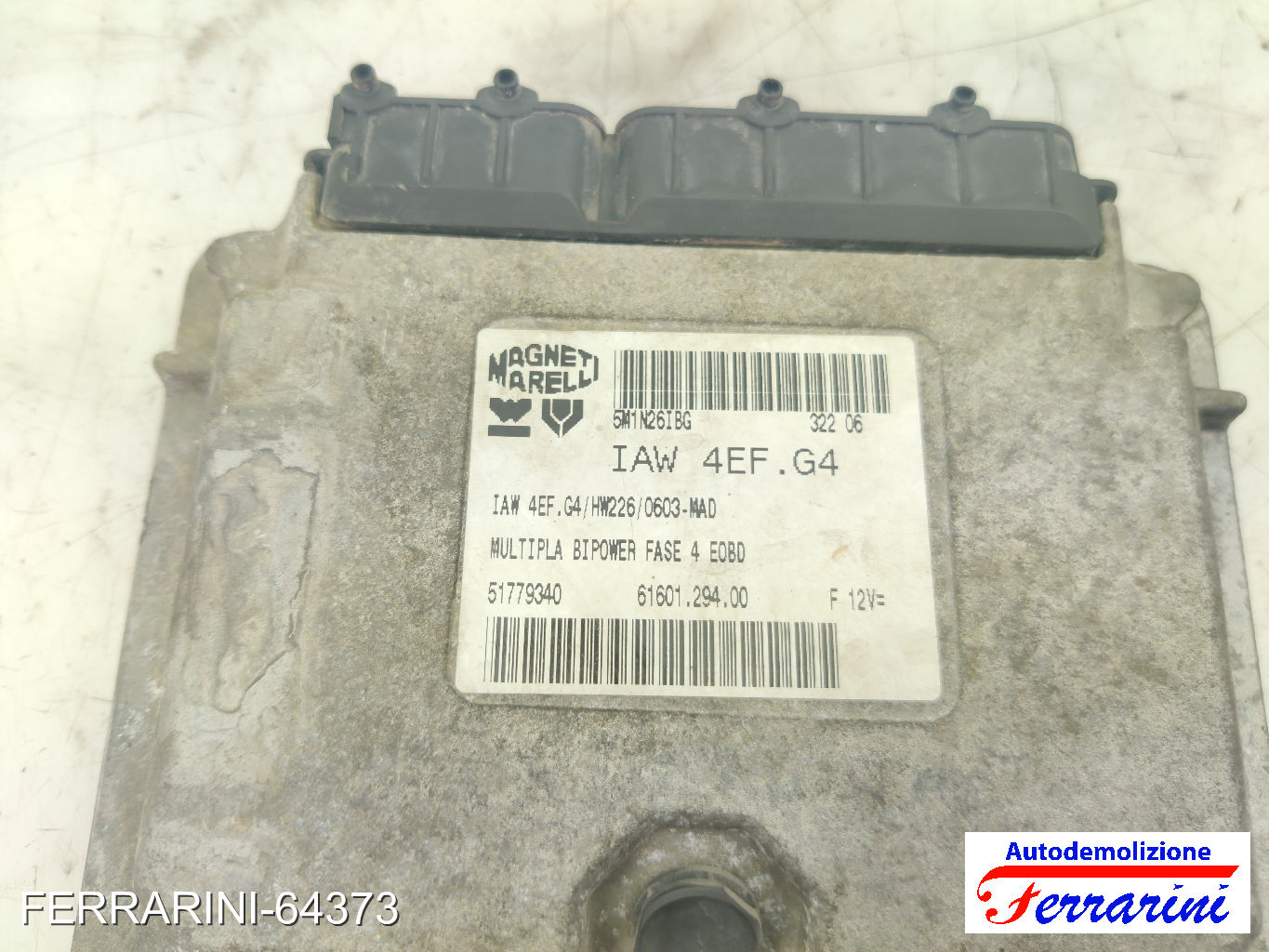 Centralina Motore FIAT MULTIPLA 186 1.6 16V BIPOWER 2001-2010 51779340, HW226