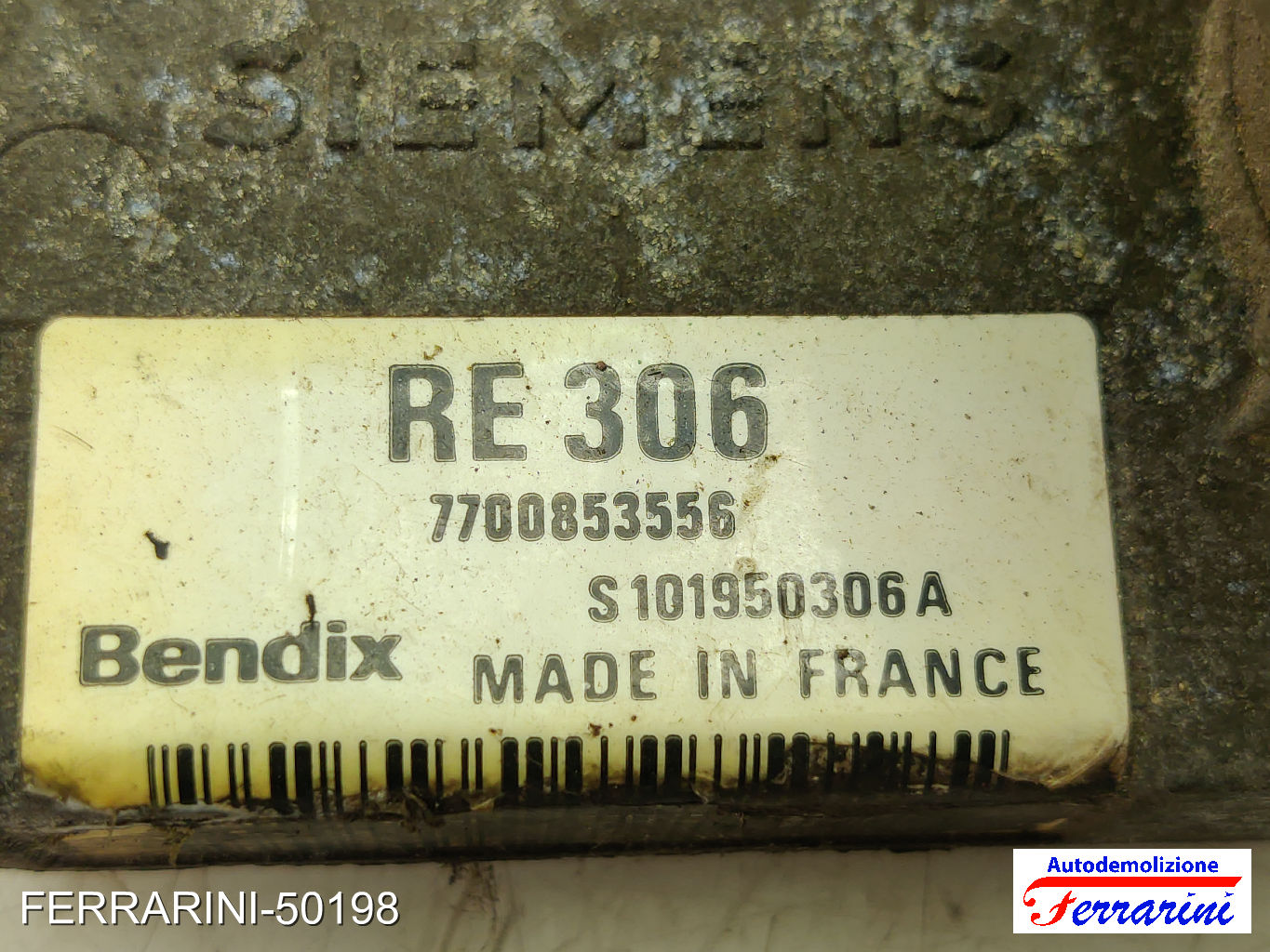 RENAULT EXPRESS F40, G40 1.2 1991-1998 7700853556, RE306, S101950306A 6