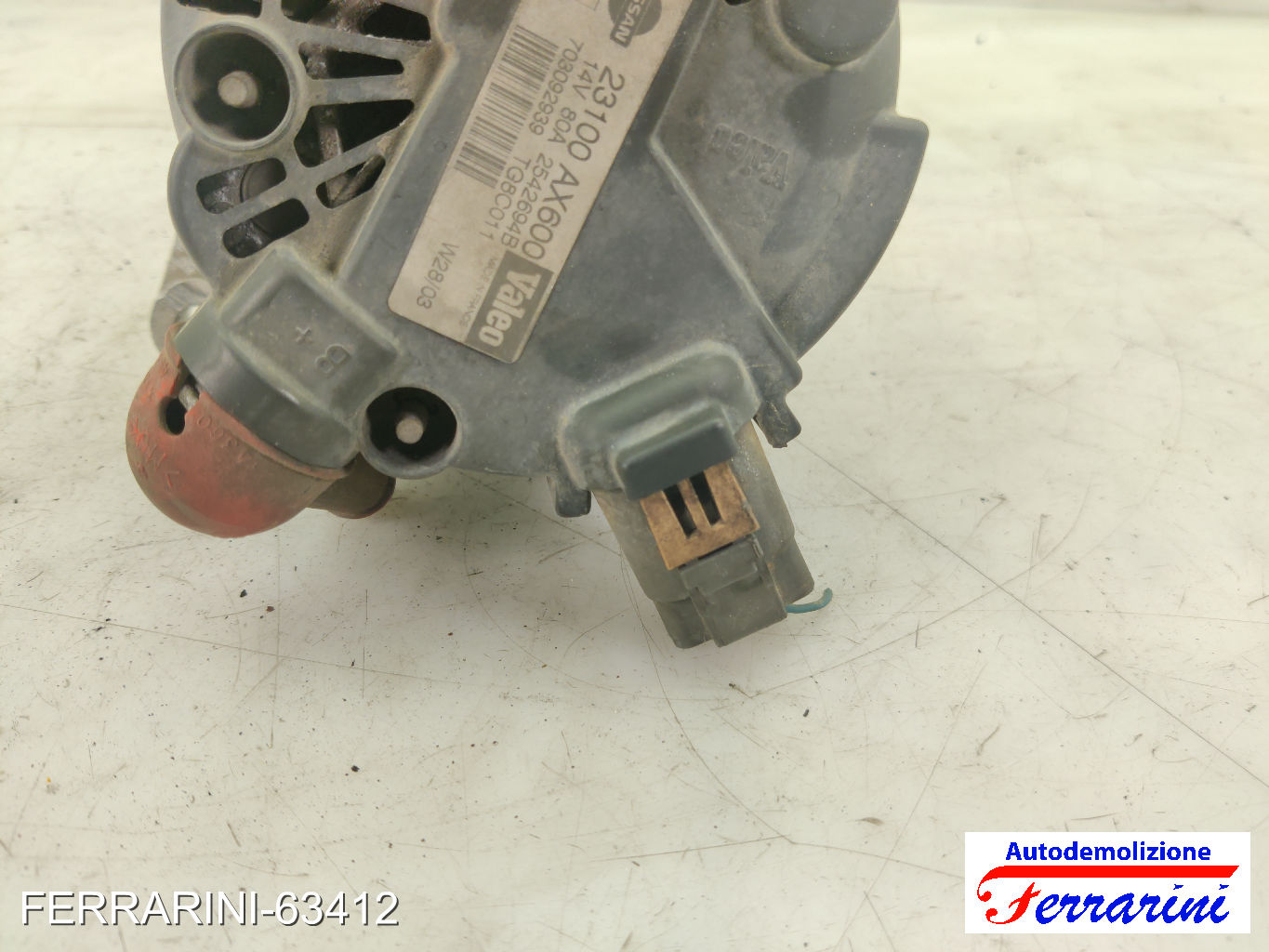 Alternatore NISSAN MICRA 3 K12 1.2 16V 2003-2010 23100AX600, 2542694B, TG8C011 7